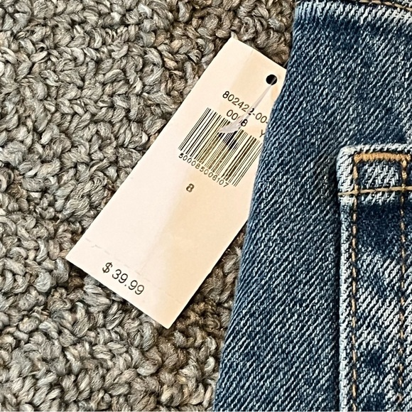 Old Navy Shorts Womens Size 8 Two Toned Denim O.G. Straight High Rise Jean NWT - Picture 12 of 12